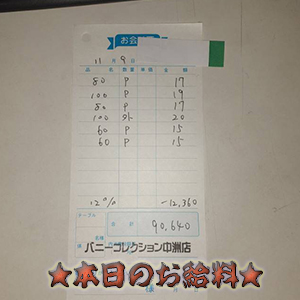 速報!11/9のお給料公開しちゃいます!